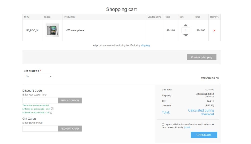 apply child coupon code in discount code field storefront page